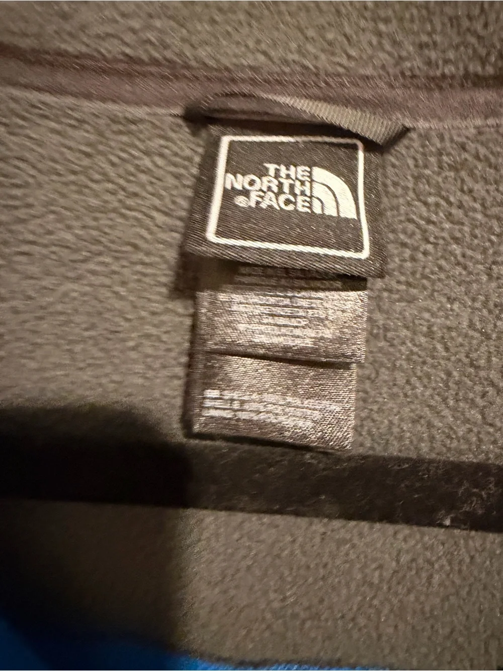 The North Face Men's Blue and Gray Full-Zip Fleece Jacket